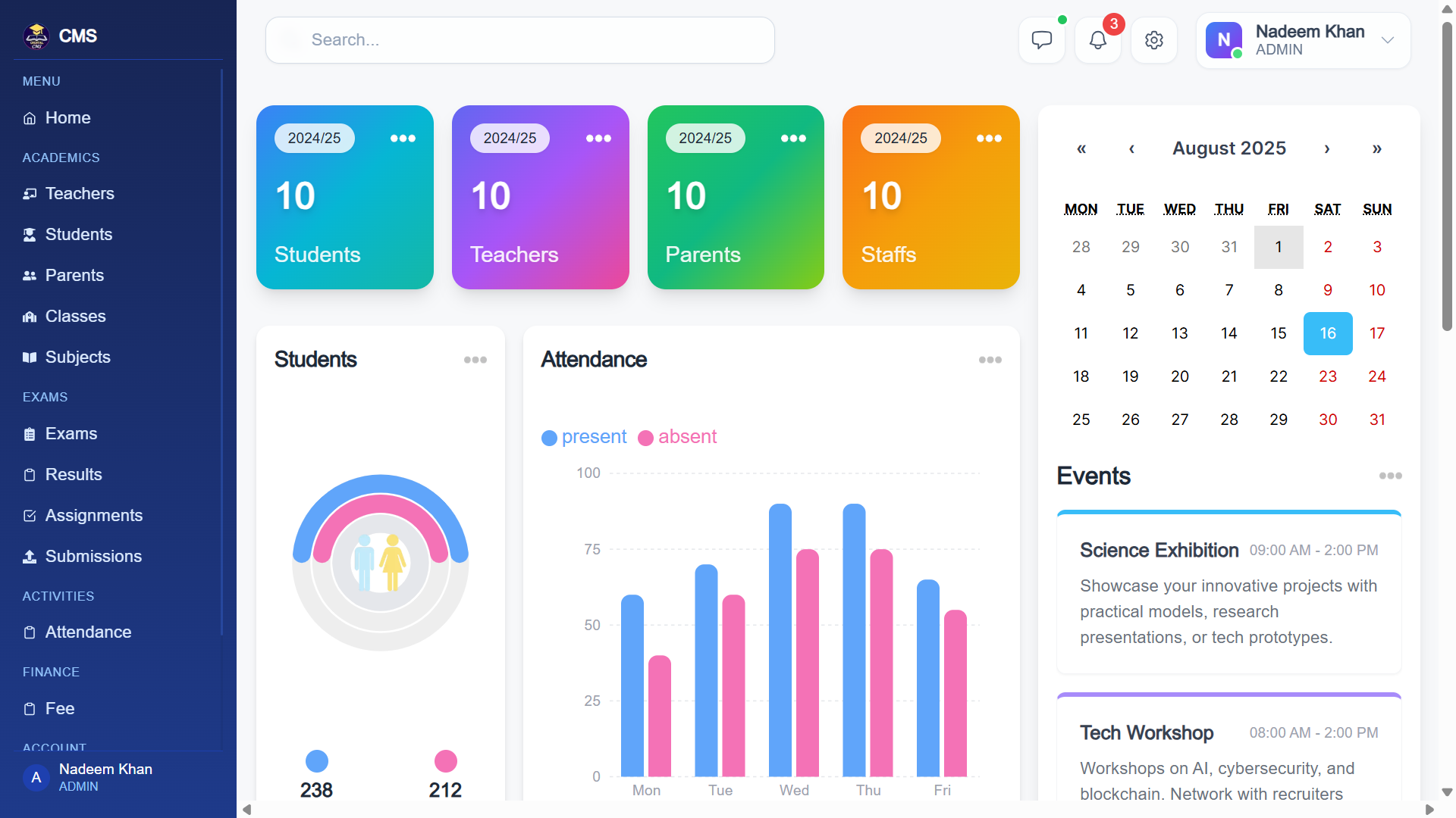 My FYP CMS Web App